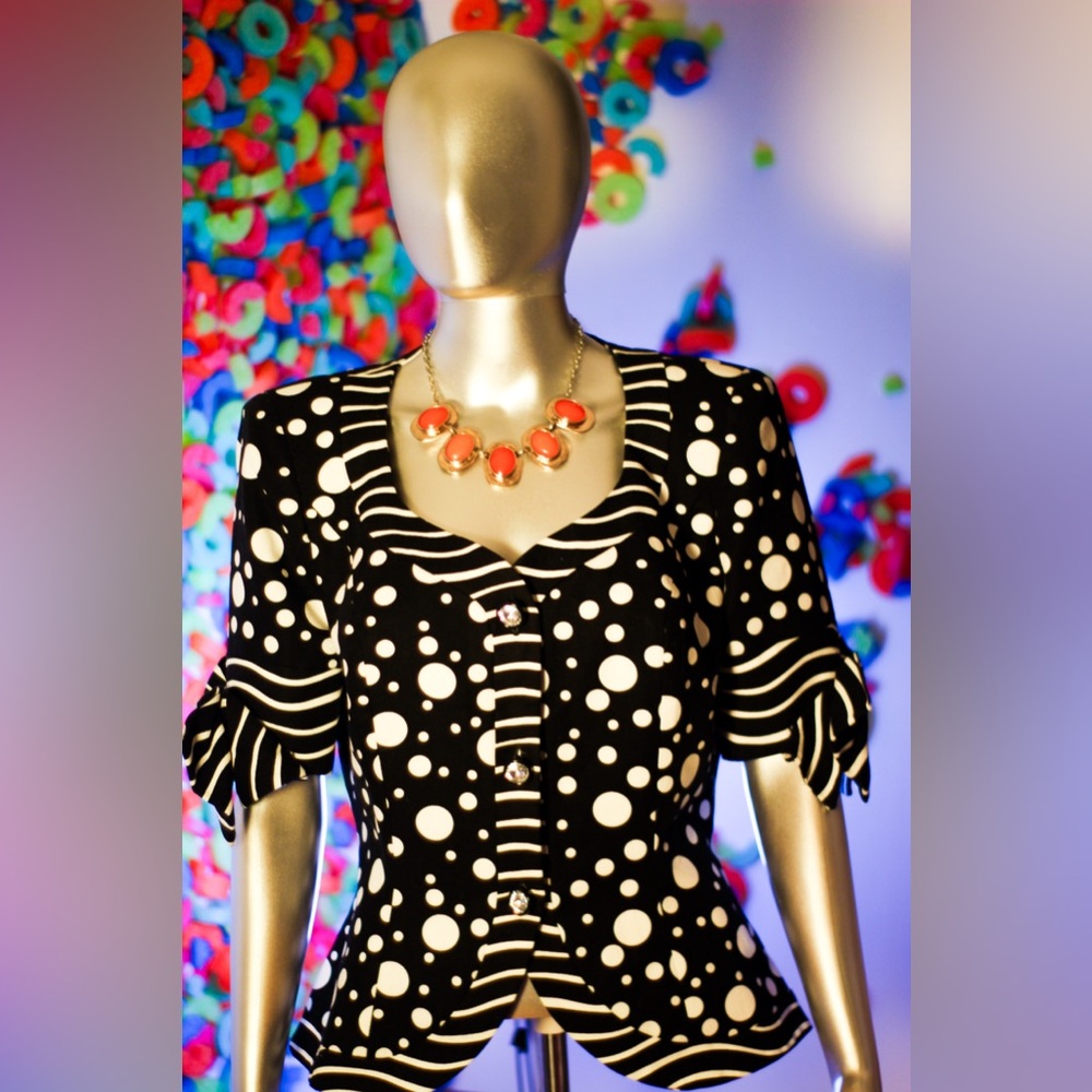 Vintage Lillie Rubin Polka Dot Blazer